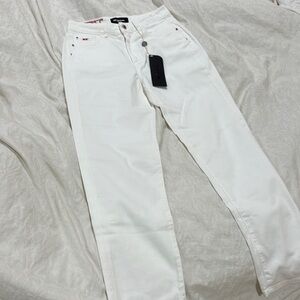 Kiton White Straight Leg Jeans Classic Style